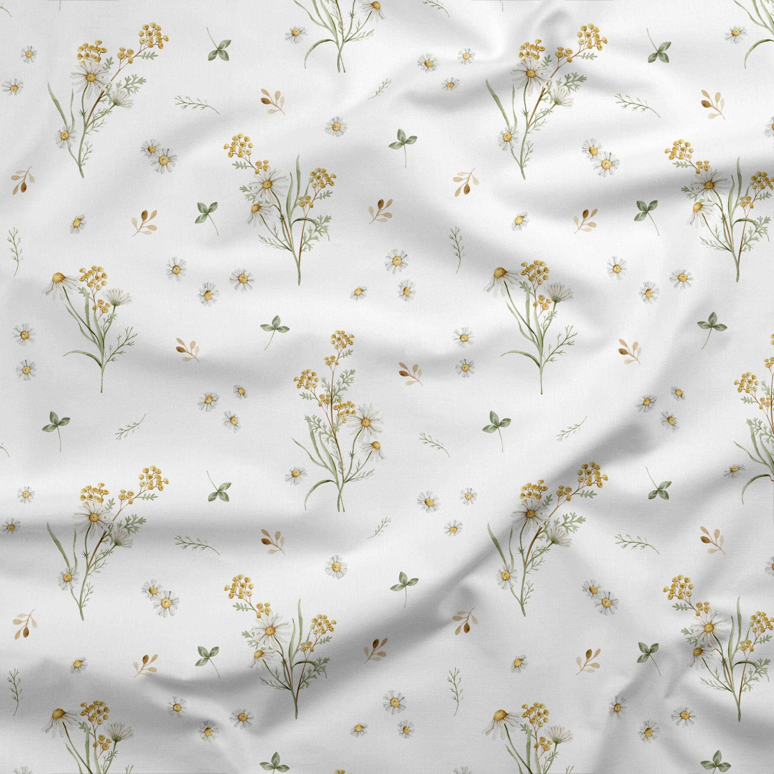 fabric soft meadow white